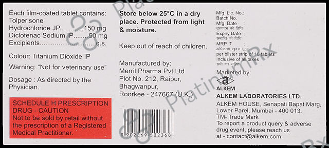 Tolkem D 150/50mg Tablet 10s