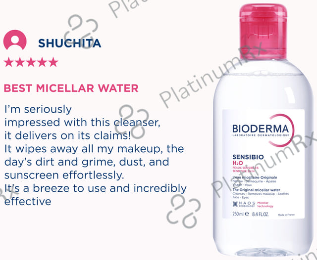 Bioderma Sensibio H2O Make-up Removing Micellar Water & Cleanser - For Sensitive Skin 250 ml
