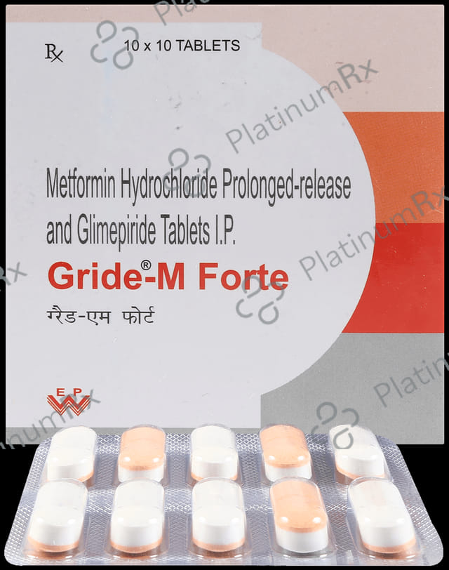 Gride M Forte 2/500mg Tablet PR 10s