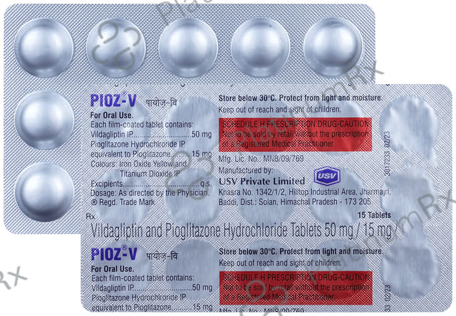 Pioz V 15/50mg Tablet 15s
