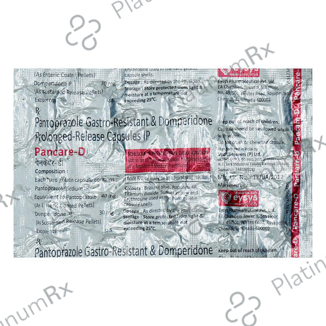 Pancare D 10/20mg Tablet 10s