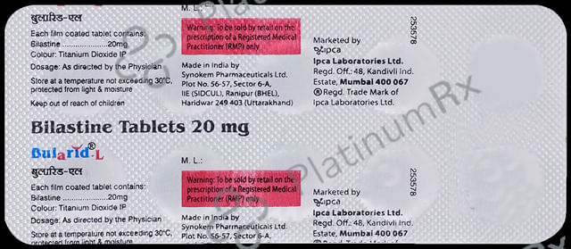 Bularid L 20mg Tablet 10s