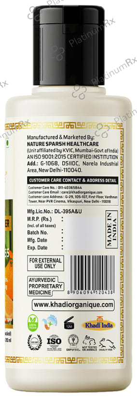 Khadi Organique Khadi Hair Conditioner Conditioner Orange Lemongrass