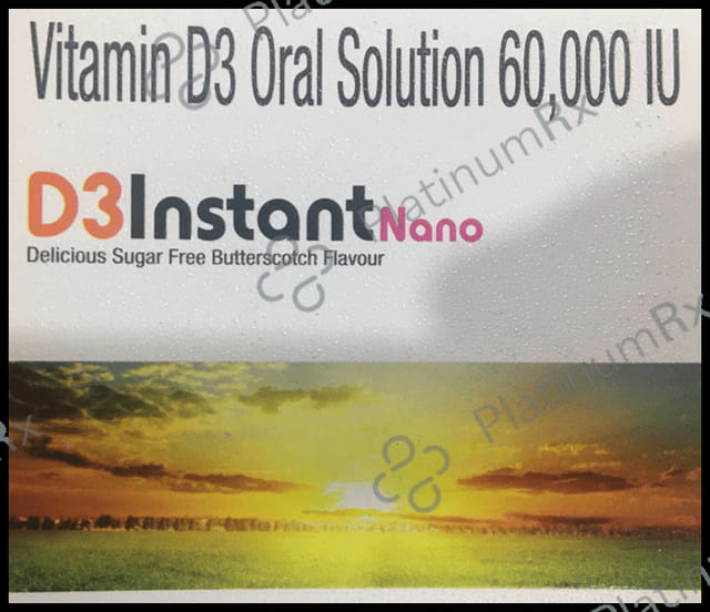 D3 Instant Nano Oral Solution (5ml Each) Delicious Butterscotch Sugar Free 4s