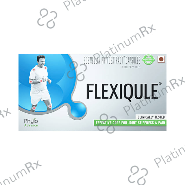 Flexiqule Capsule with Bosewellia Serrata & Ginger - For Joint Stiffness & Pain Relief
