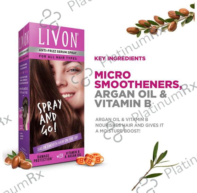 Livon Anti-Frizz Serum Spray for All Hair Types 100 Serum