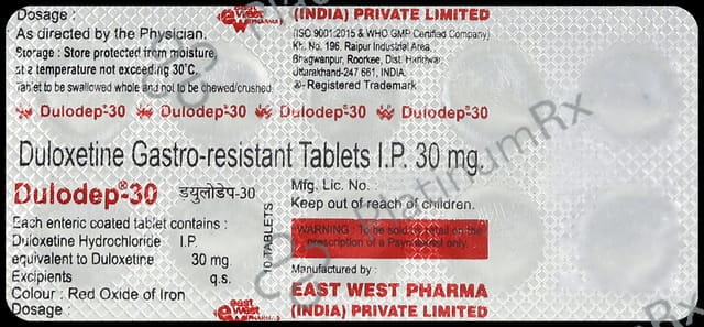 Dulodep 30mg Tablet 10s
