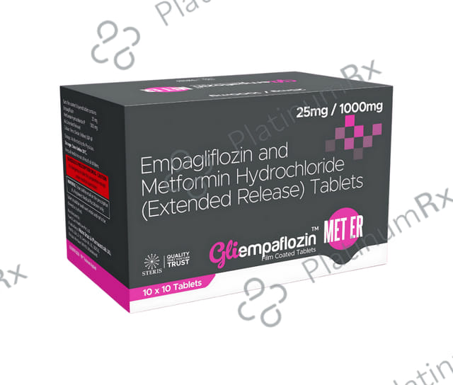 Gliempaflozin Met ER 25/1000mg Tablet 10s