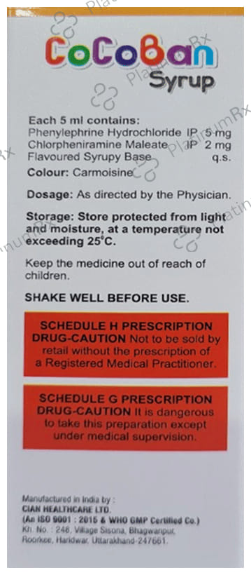 Cocoban 2/5mg Mix Fruit Flavour Syrup 60ml
