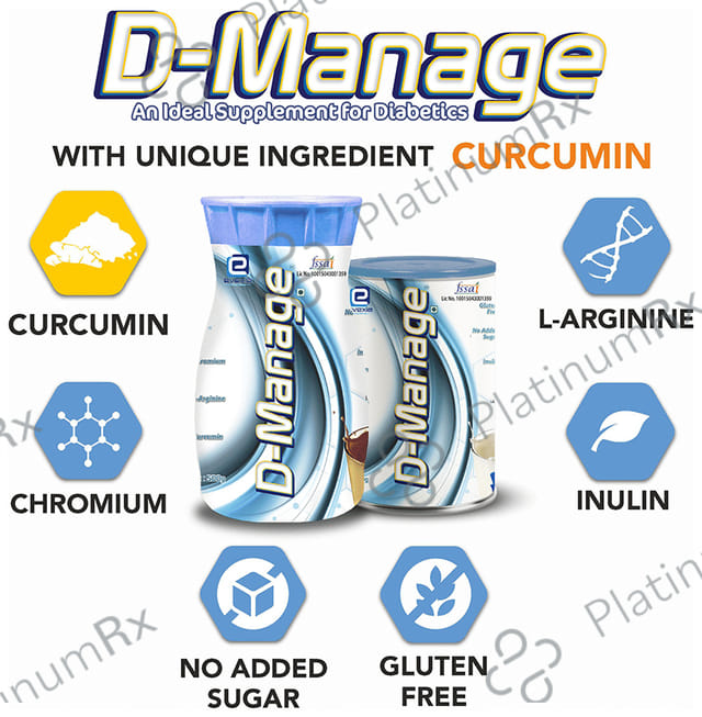 Evexia D Manage Vanilla Flavour Powder 200gm