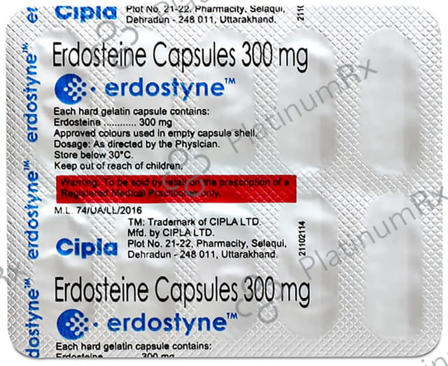 Erdostyne 300mg Capsule 10s