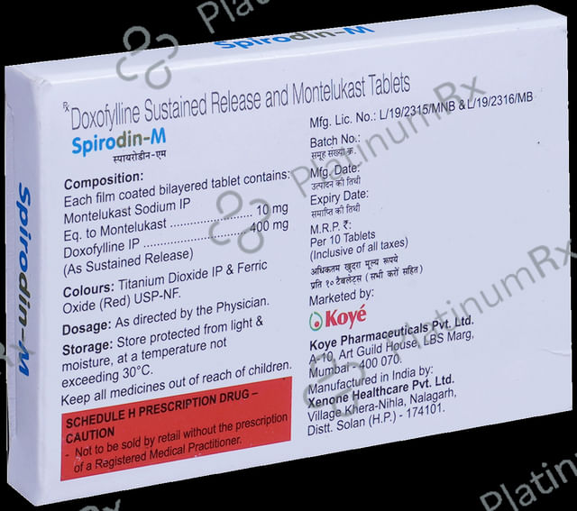 Spirodin M 400/10mg Tablet SR 10s
