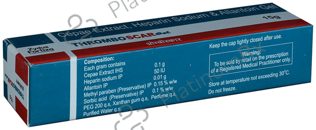 Thromboscar 0.1gm/0.01gm/50IU Gel 15gm
