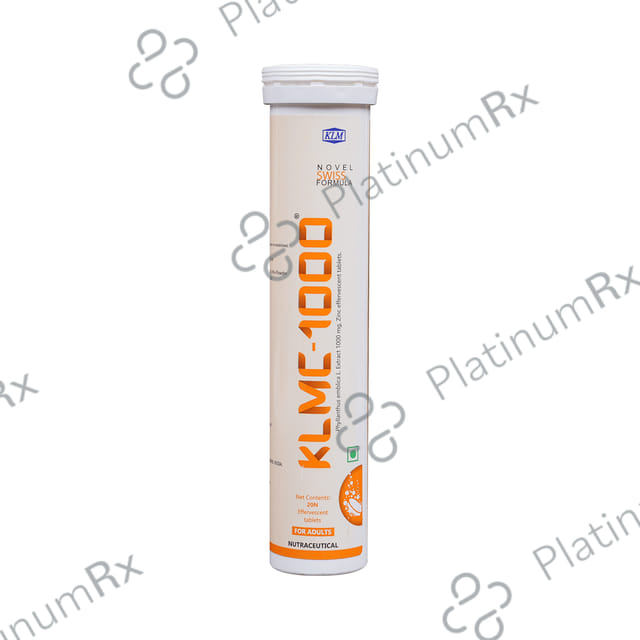 Klmc 1000/10mg Effervescent Tablet 20s