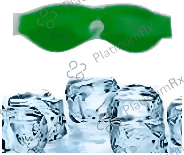 Healthtrek Cooling Gel Eye Mask for Tired Eyes Green 1 Unit