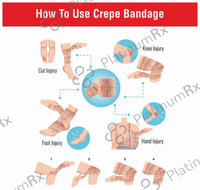 Leeford Crepe Cotton Crepe Bandage B.P. 88 6cm x 4m