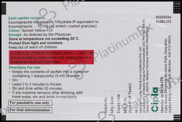Esomac 10mg Granules 1gm
