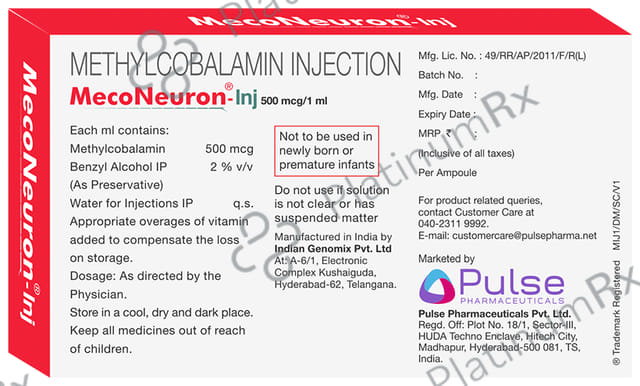 Meconeuron 500mcg Injection 1ml