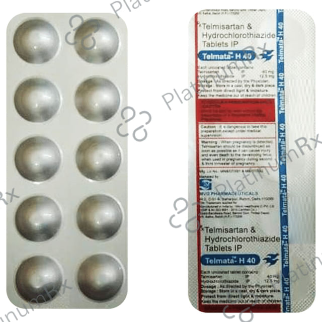 Telmata H 40mg/12.5mg Tablet