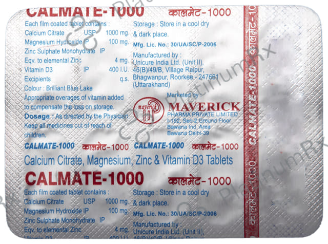 Calmate 1000mg Tablet 10s