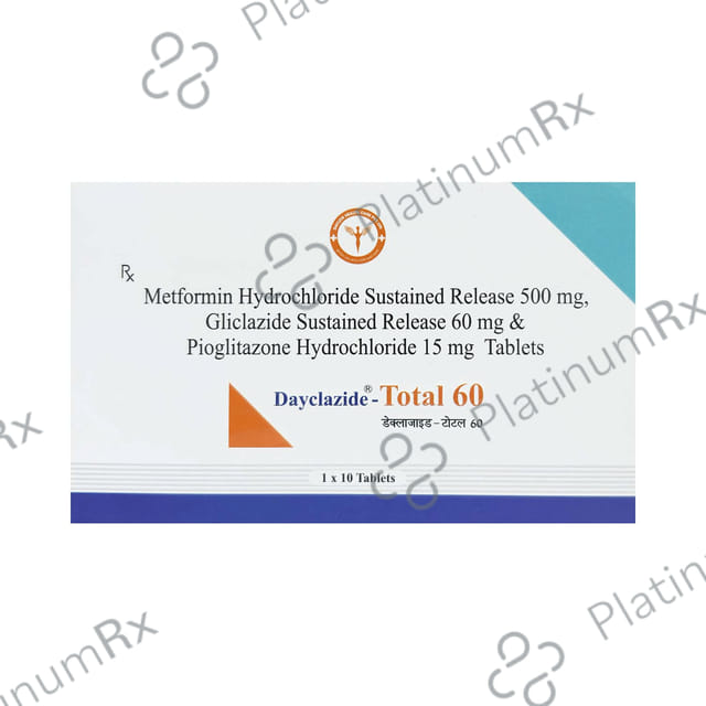 Dayclazide Total 60mg/15mg/500mg Tablet SR