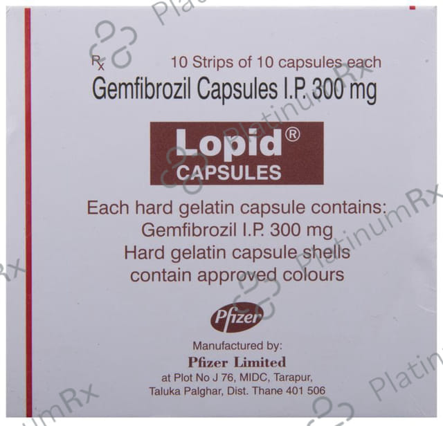 Lopid 300mg Capsule 10s