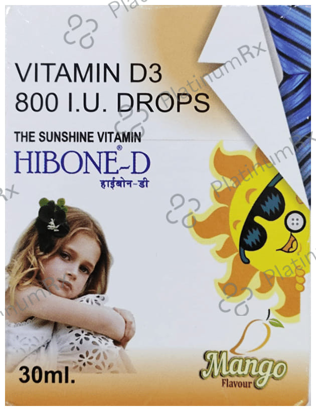 Hibone-D Oral Drops 800IU Mango Flavoured