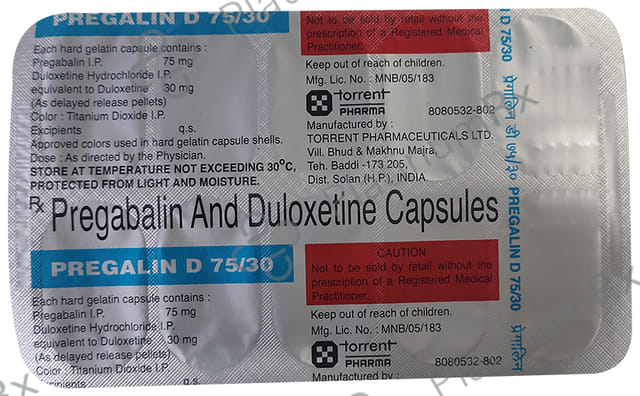 Pregalin D 75/30mg Capsule 10s