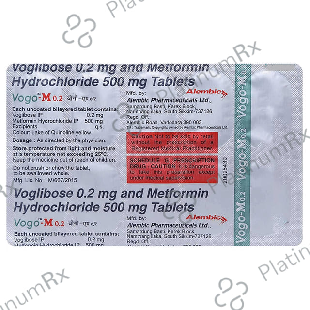 Vogo M 500/0.2mg Tablet 10s
