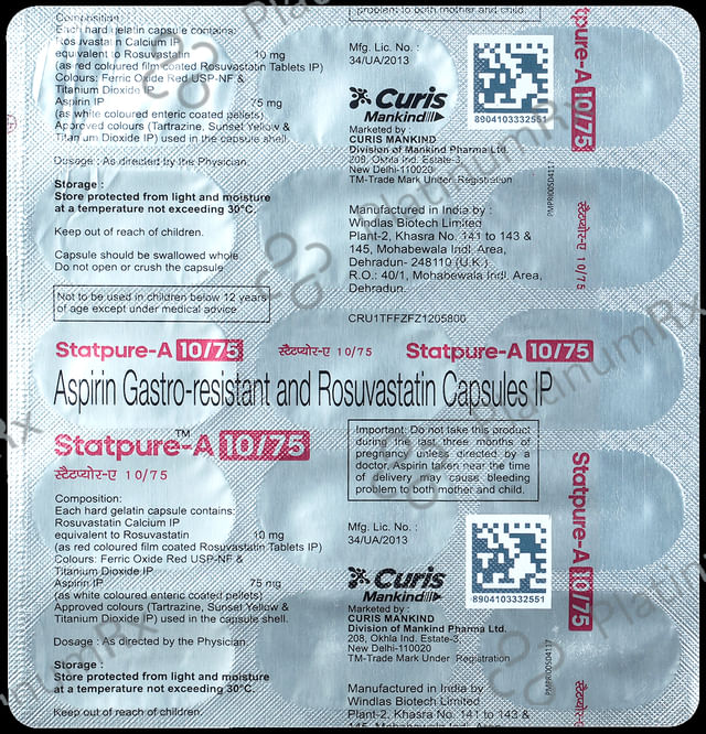 Statpure A 10/75mg Capsule 15s
