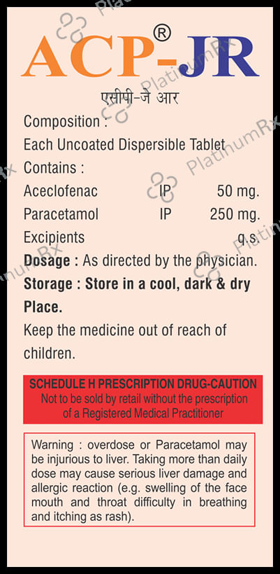 Acp JR 50/250mg Tablet DT 15s