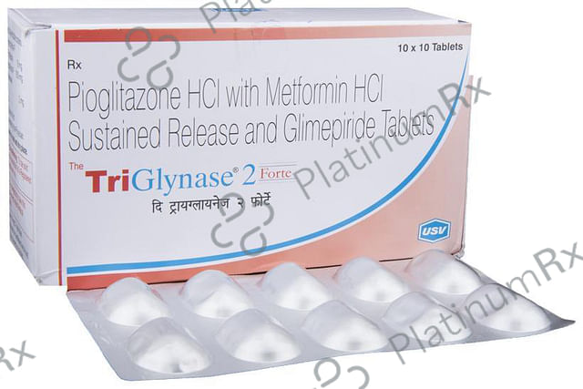 Triglynase Forte 2/1000/15mg Tablet SR 10s