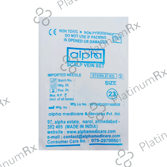 Alpha Scalp Vein Set 23G