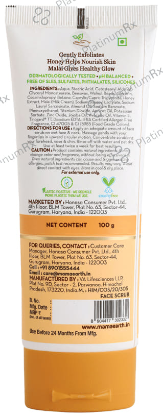 Mamaearth Honey Malai Face Scrub