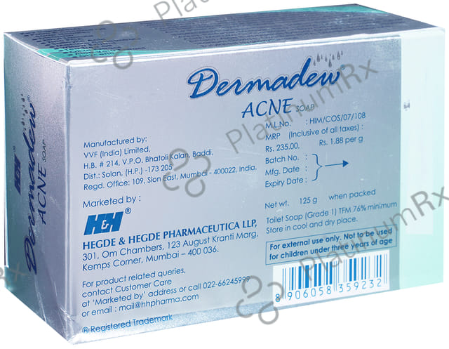 Dermadew Acne Soap 125gm