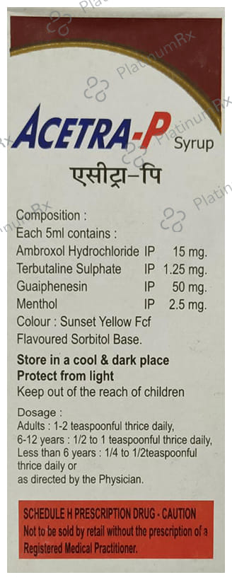 Acetra P Syrup Deliciously Minty 100ml