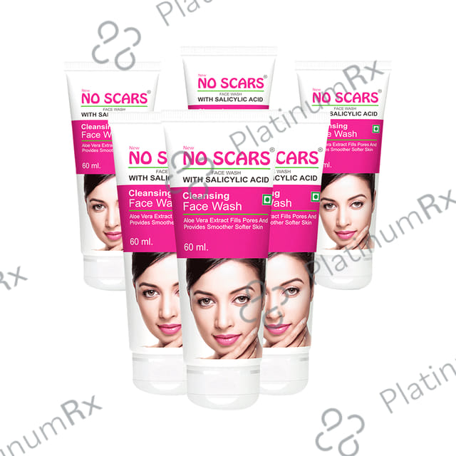 NO Scars with Salicylic Acid Cleansing Face Wash ( 60ml) 6 Tubes
