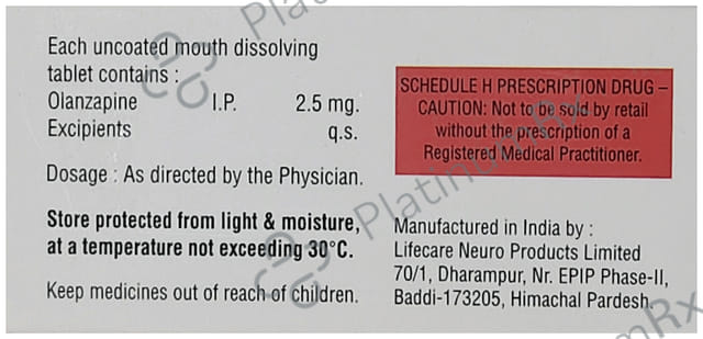 Olaquiz 2.5mg Tablet MD