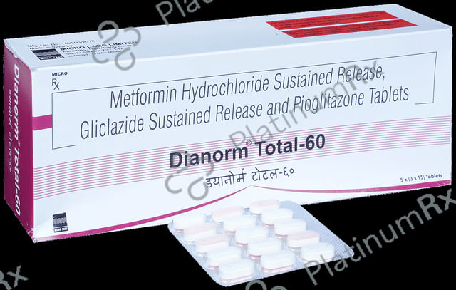 Dianorm Total 60/15/500mg Tablet SR 15s