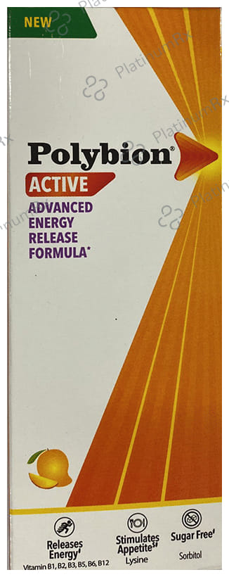 Polybion Active Sugar Free Mango Flavour Syrup 150ml