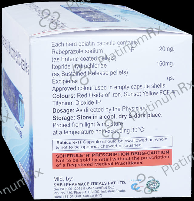 Rabicure IT 20mg/150mg Capsule 10 capsules Capsule Cause & Cure Pvt Ltd