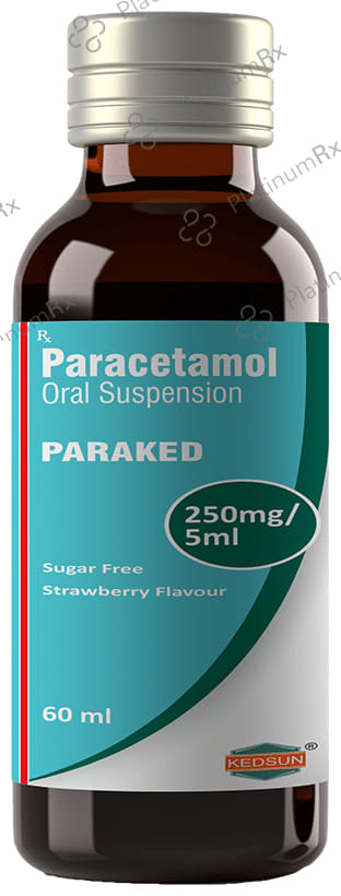 Paraked Strawberry Flacour Sugar Free Oral Suspension 60ml