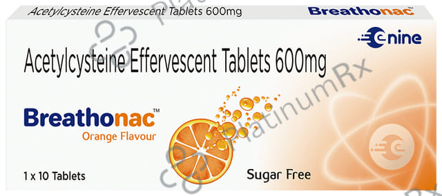 Breathonac Effervescent Tablet Orange Sugar Free