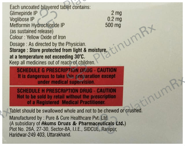 Safglim VG 2mg Tablet