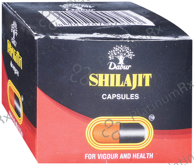Dabur Shilajit Ayurvedics For Immunity, Vigour, Strength, Stamina & Power Capsule 10s