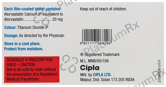 Lipvas 20mg Tablet 10s