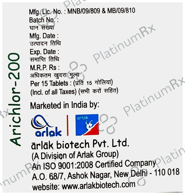 Arichlor 200mg Tablet