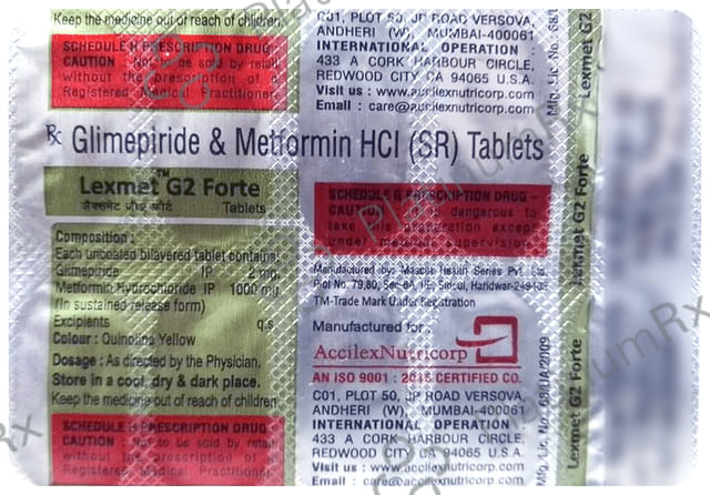 Lexmet G 2/1000mg Forte Tablet SR 10s