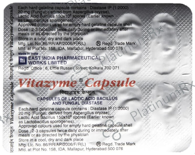 Vitazyme 20mg/150M Capsule 10s