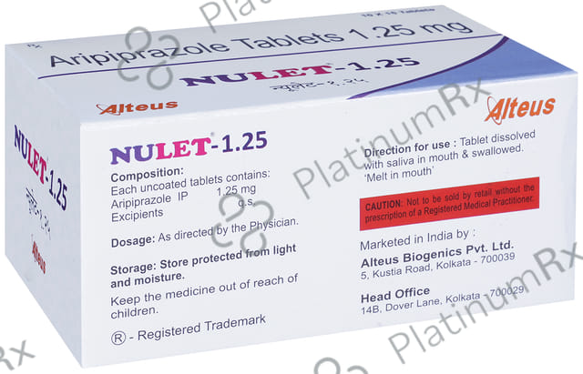 Nulet 1.25mg Tablet MD 15s